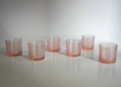 Pamono Art Deco Murano Glasses by Mariana Iskra, Set of 6><noscript><img width=