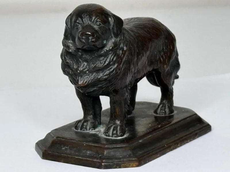 Outlet Pamono Art Deco Newfoundland Marine Rescue Dog, 1925, Bronze