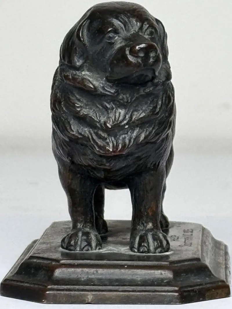 Outlet Pamono Art Deco Newfoundland Marine Rescue Dog, 1925, Bronze