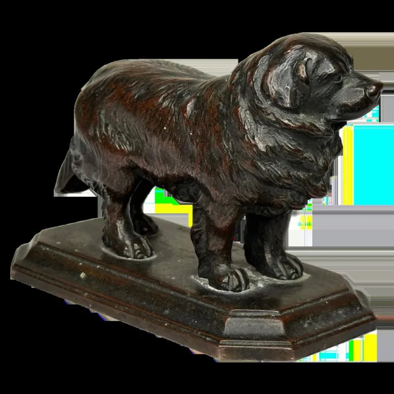 Outlet Pamono Art Deco Newfoundland Marine Rescue Dog, 1925, Bronze