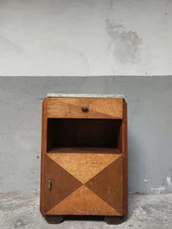 Pamono Art Deco Nightstand in Marble, 1950s><noscript><img width=