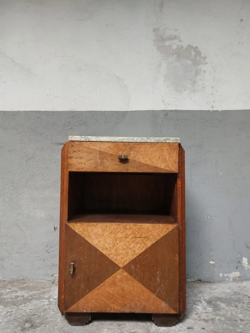 Pamono Art Deco Nightstand in Marble, 1950s> Nightstands