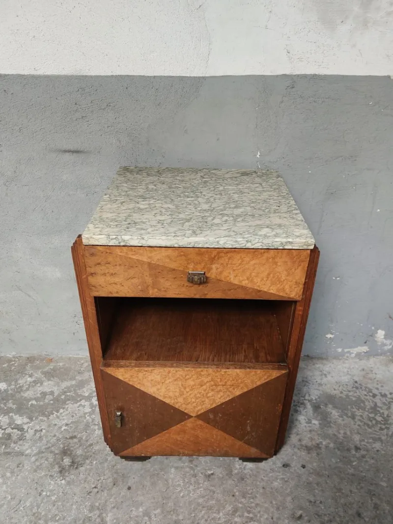 Pamono Art Deco Nightstand in Marble, 1950s> Nightstands