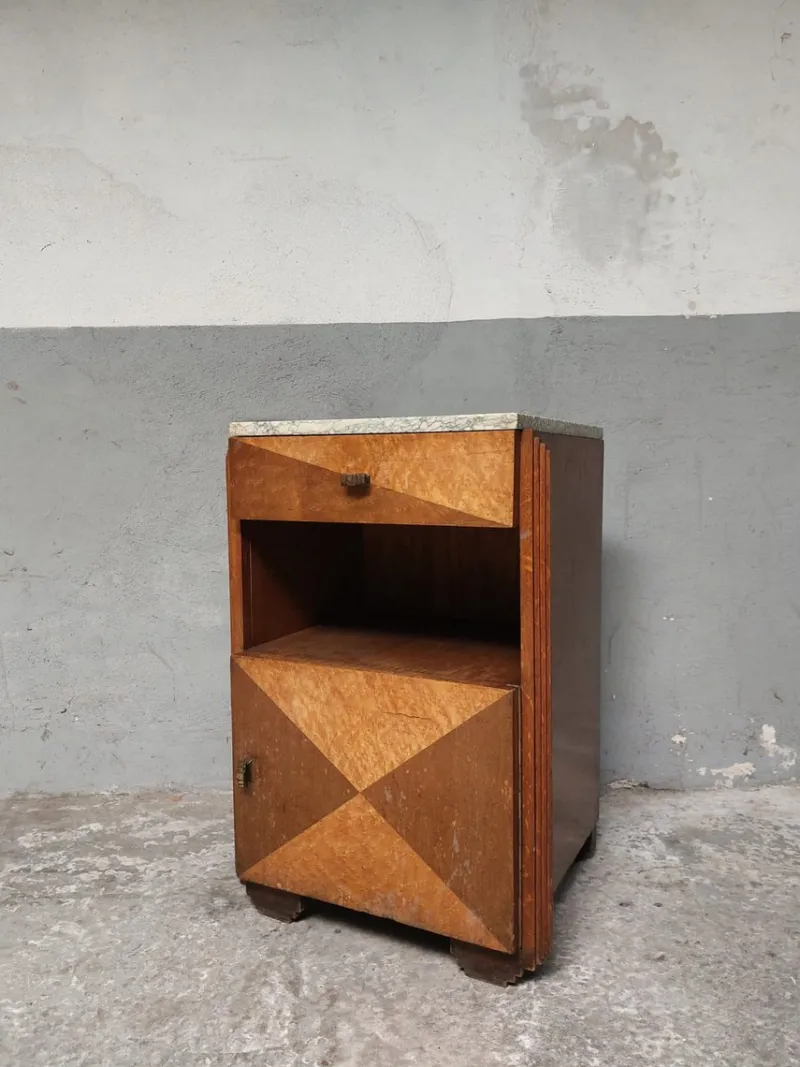 Pamono Art Deco Nightstand in Marble, 1950s> Nightstands