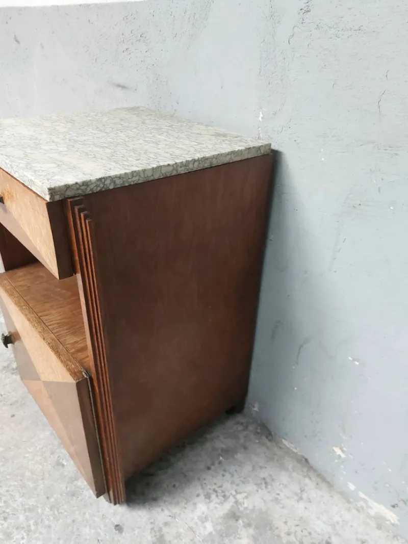 Pamono Art Deco Nightstand in Marble, 1950s> Nightstands