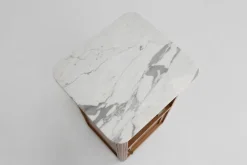 Pamono Art Deco Nightstand in Wood and Marble, 1930s><noscript><img width=