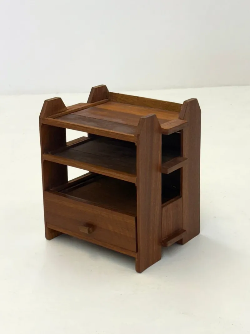 Pamono Art Deco Oak Bedside Table, 1970s> Nightstands