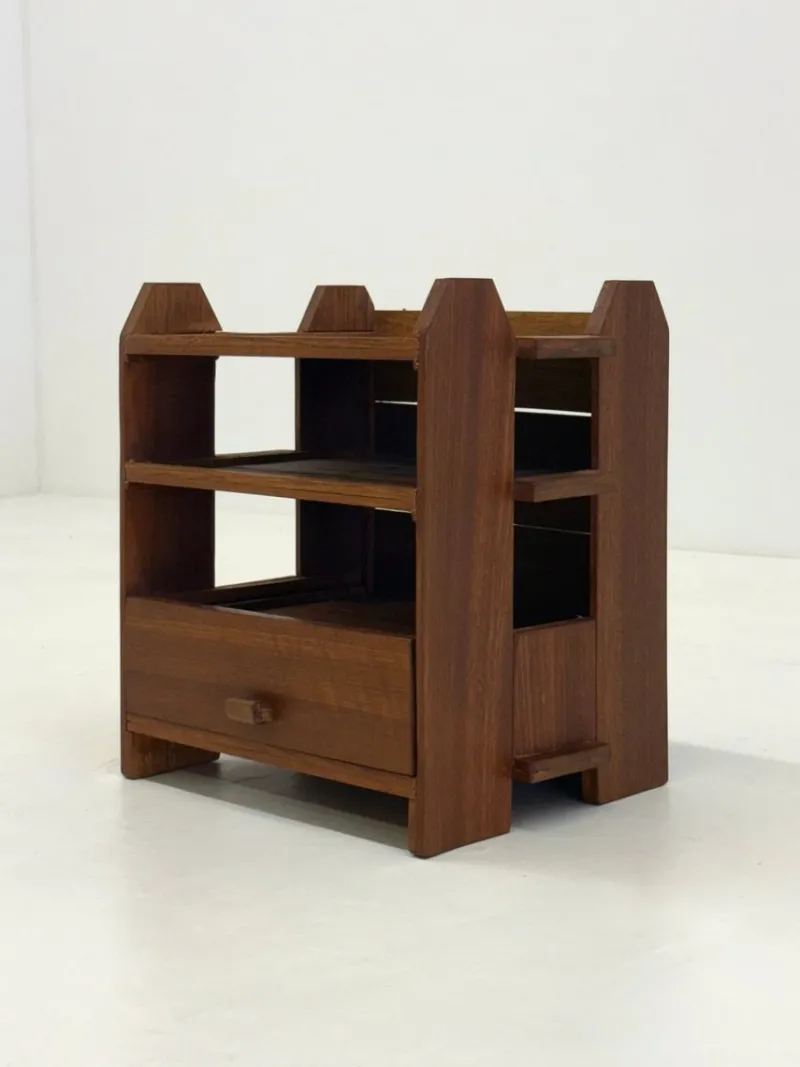 Pamono Art Deco Oak Bedside Table, 1970s> Nightstands