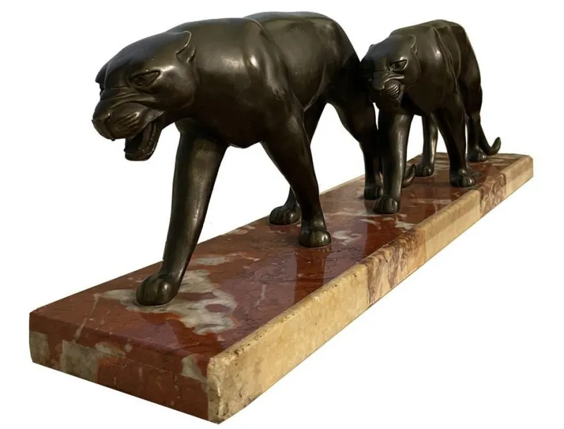 Online Pamono Art Deco Panther, 1920s, Bronze