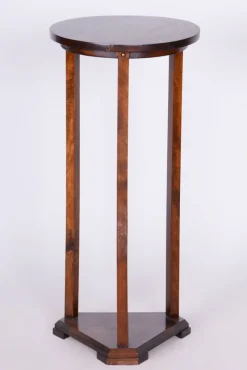 Pamono Art Deco Pedestal in Oak, 1920s> Pedestals And Columns