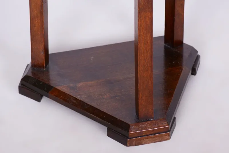 Pamono Art Deco Pedestal in Oak, 1920s> Pedestals And Columns