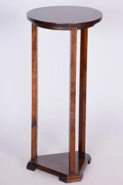 Pamono Art Deco Pedestal in Oak, 1920s><noscript><img width=