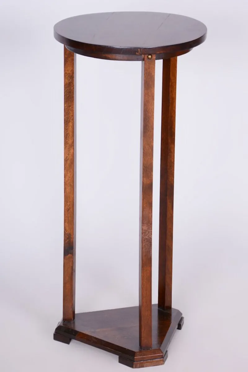 Pamono Art Deco Pedestal in Oak, 1920s> Pedestals And Columns
