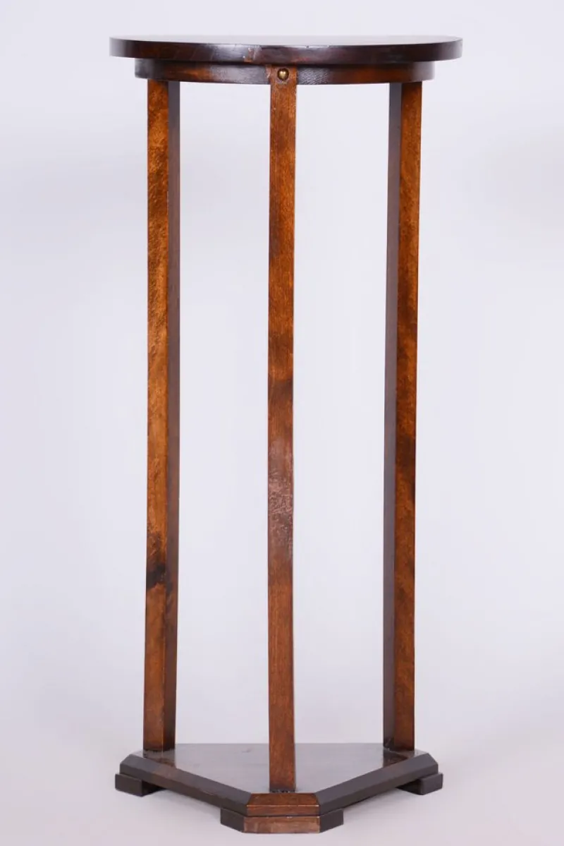 Pamono Art Deco Pedestal in Oak, 1920s> Pedestals And Columns