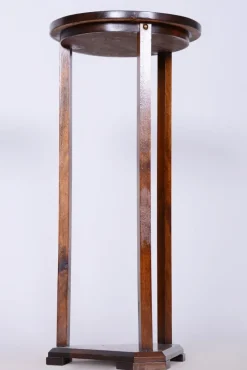 Pamono Art Deco Pedestal in Oak, 1920s><noscript><img width=