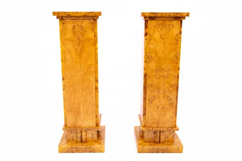 Online Pamono Art Deco Pedestals, 1940s, Poland, Set of 2