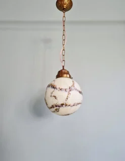 Pamono Art Deco Pendant Light in Speckled Satin Opaline, 1930s><noscript><img width=