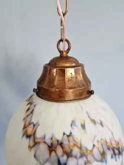 Pamono Art Deco Pendant Light in Speckled Satin Opaline, 1930s><noscript><img width=