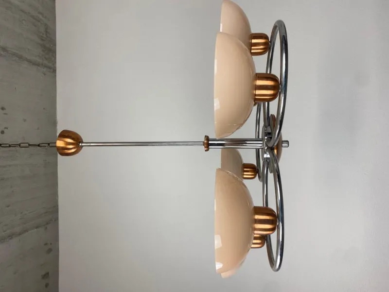 Discount Pamono Art Deco Pink Chandelier, 1930s