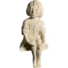 Best Pamono Art Deco Plaster Sitting Woman Sculpture, France, 1930