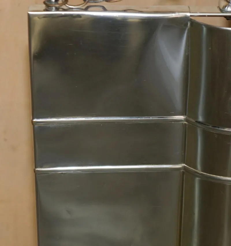 Pamono Art Deco Polished Chrome Fire Guard Screen with Bear on Top, 1920s> Fireplaces And Mantels