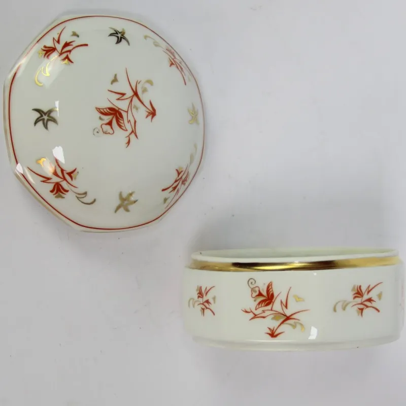 Pamono Art Deco Porcelain Box, Bavaria, 1930s> Trunks Crates & Baskets
