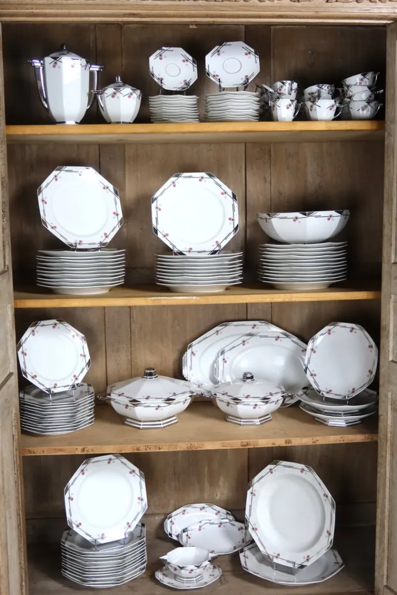 Online Pamono Art Deco Porcelain Dinner Service, 1930s, Set of 113
