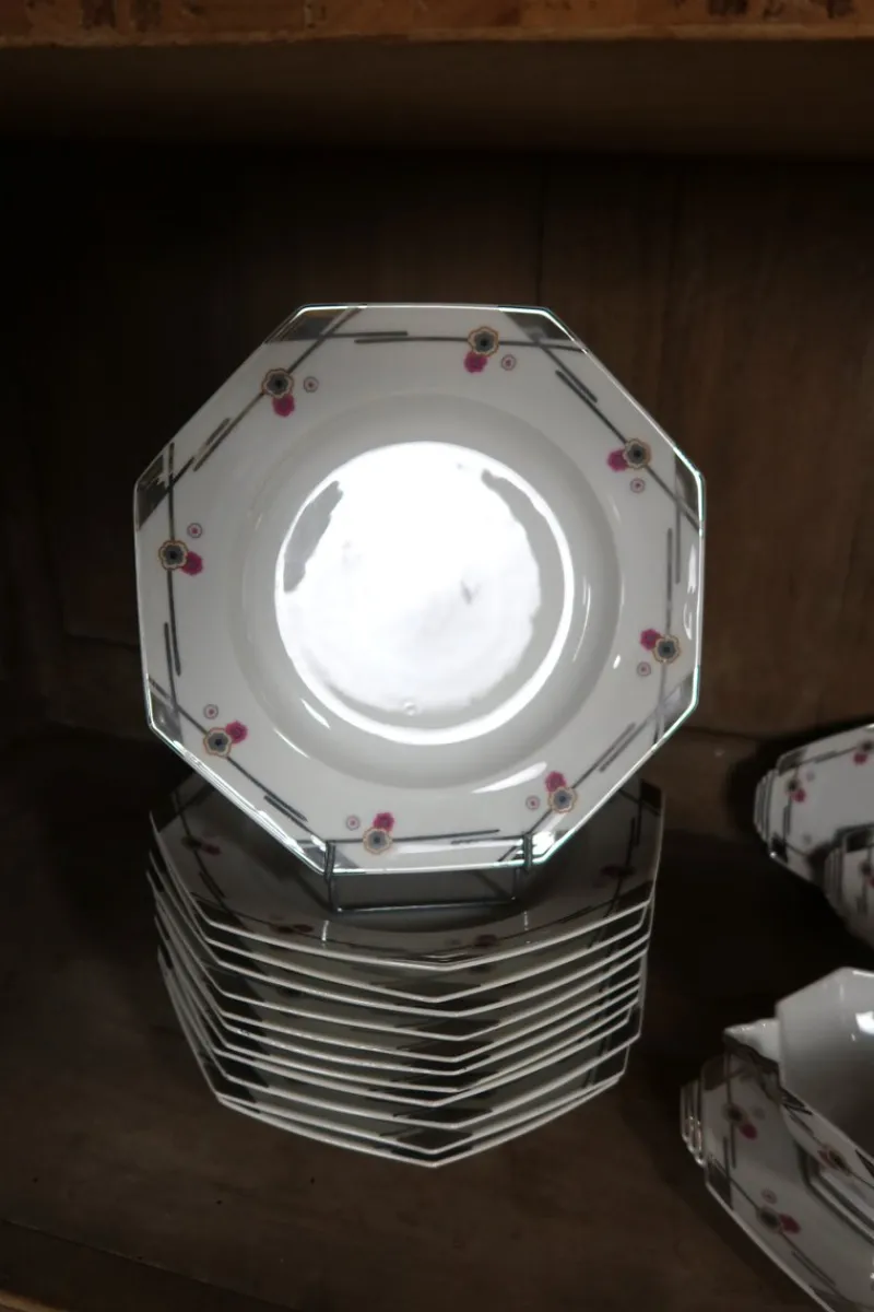 Online Pamono Art Deco Porcelain Dinner Service, 1930s, Set of 113