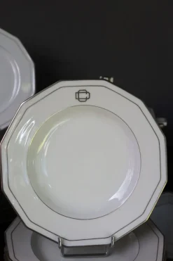 New Pamono Art Deco Porcelain Dinner Service, Set of 66