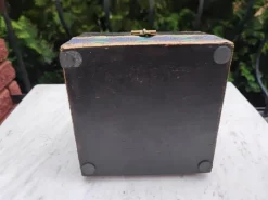 Pamono Art Deco Pyramid Box with Brass Fittings on the Sides, 1940s><noscript><img width=