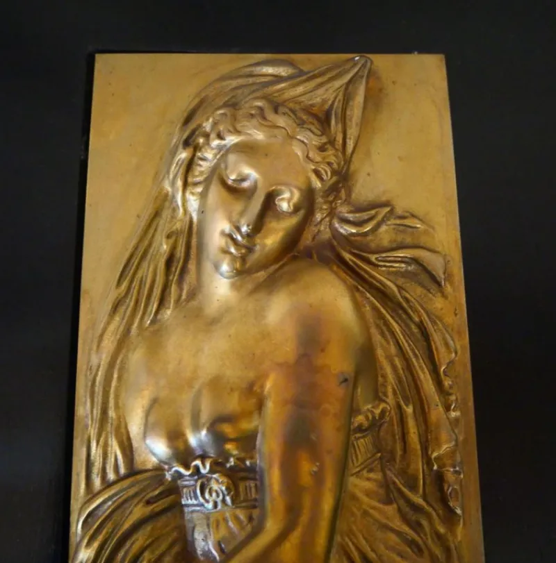 Pamono Art Deco Reliefs with the Nymphs of the Fountain, Early 20th Century, Bronzes, Set of 2> Art Deco