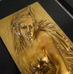 Pamono Art Deco Reliefs with the Nymphs of the Fountain, Early 20th Century, Bronzes, Set of 2><noscript><img width=