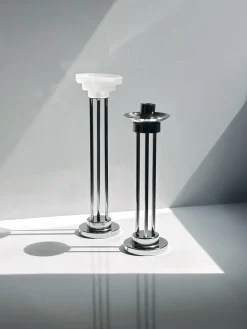 Discount Pamono Art Deco Revival Candleholders, 1980s, Set of 2