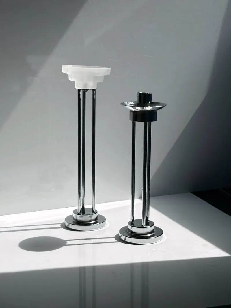 Discount Pamono Art Deco Revival Candleholders, 1980s, Set of 2