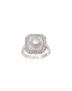 New Pamono Art Deco Rock Crystal Ring