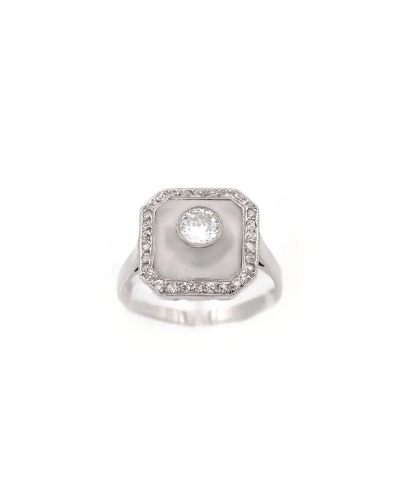 New Pamono Art Deco Rock Crystal Ring