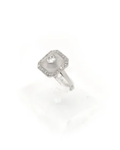 New Pamono Art Deco Rock Crystal Ring