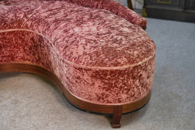Pamono Art Deco Rognon Sofa in Mahogany Veneer, 1930s> Couches & Sofas