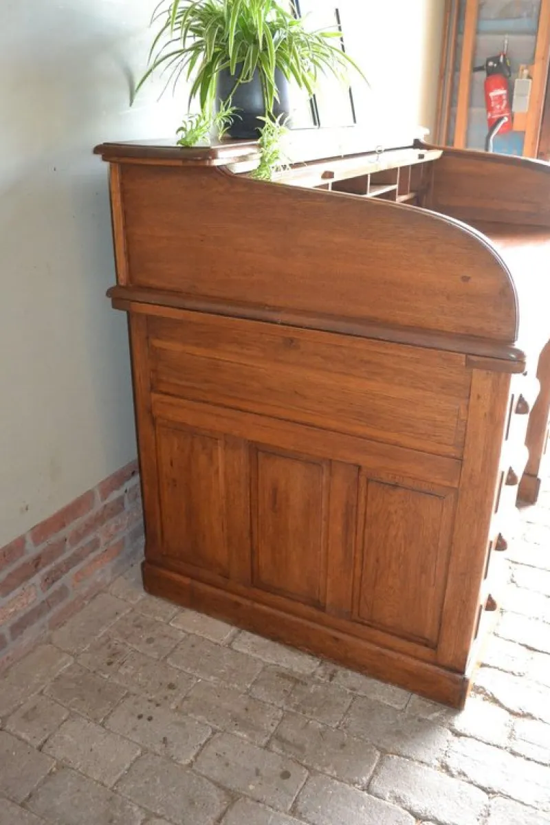 Online Pamono Art Deco Roller Shutter Secretaire in Oak