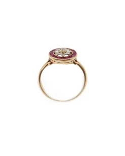 Best Pamono Art Deco Ruby and Diamond Ring