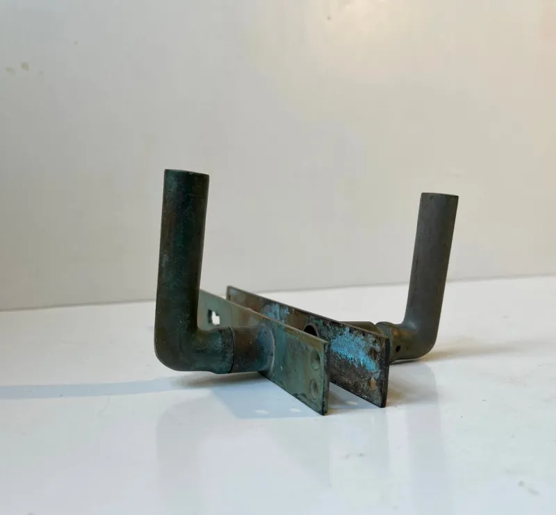 Pamono Art Deco Scandinavian Door Handles in Brass, 1930s, Set of 8> Architectural Elements
