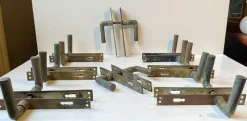 Pamono Art Deco Scandinavian Door Handles in Brass, 1930s, Set of 8><noscript><img width=