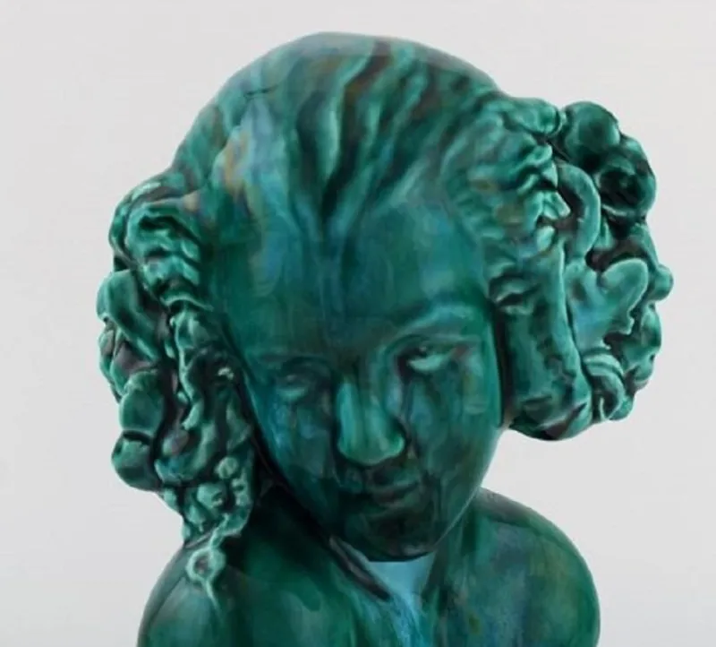 Pamono Art Deco Sculpture of Young Woman by Maxime Real del Sarte for Sevres, 1930s> Art Deco