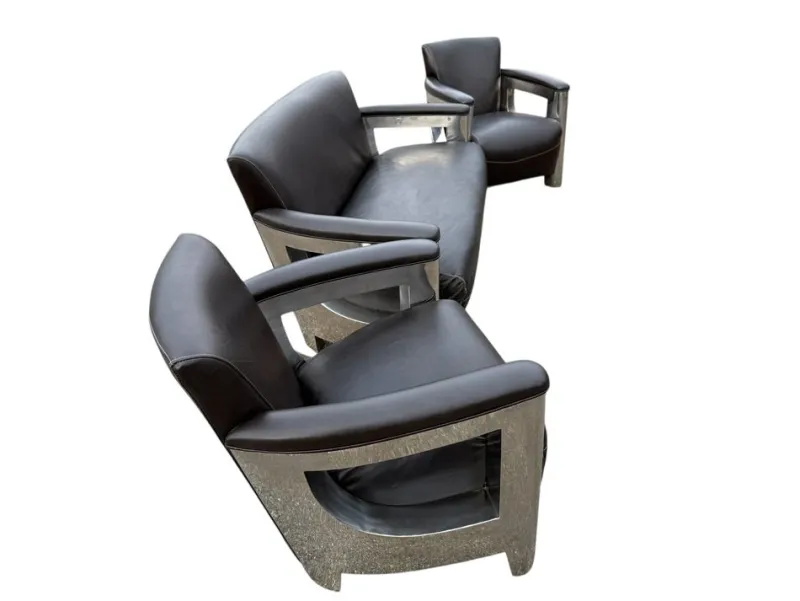 Online Pamono Art Deco 2-Seater Sofa and Club Armchairs, Set of 3