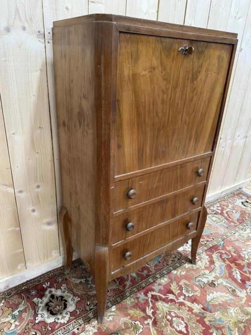 Hot Pamono Art Deco Secretary in Walnut Veneer