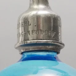 Pamono Art Deco Selzer Blue Soda Syphon by E. Kiehl Strassbourg Neudorf><noscript><img width=