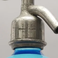 Pamono Art Deco Selzer Blue Soda Syphon by E. Kiehl Strassbourg Neudorf><noscript><img width=