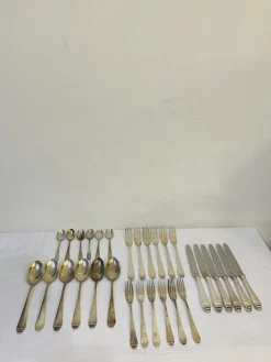 Pamono Art Deco Silver Cutlery, 1920s, Set of 36> Cutlery & Serving Utensils