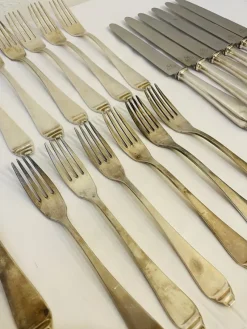 Pamono Art Deco Silver Cutlery, 1920s, Set of 36> Cutlery & Serving Utensils