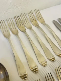 Pamono Art Deco Silver Cutlery, 1920s, Set of 36><noscript><img width=